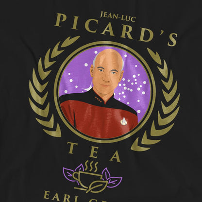 Black - Pack Shot - Star Trek: The Next Generation Unisex Adult Tea. Earl Grey. Hot T-Shirt