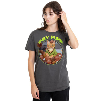 Charcoal - Side - Star Trek Unisex Adult The Purr T-Shirt