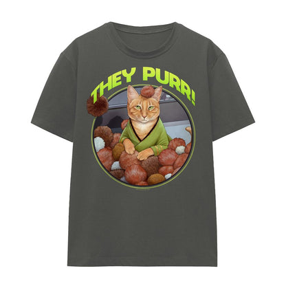 Charcoal - Front - Star Trek Unisex Adult The Purr T-Shirt