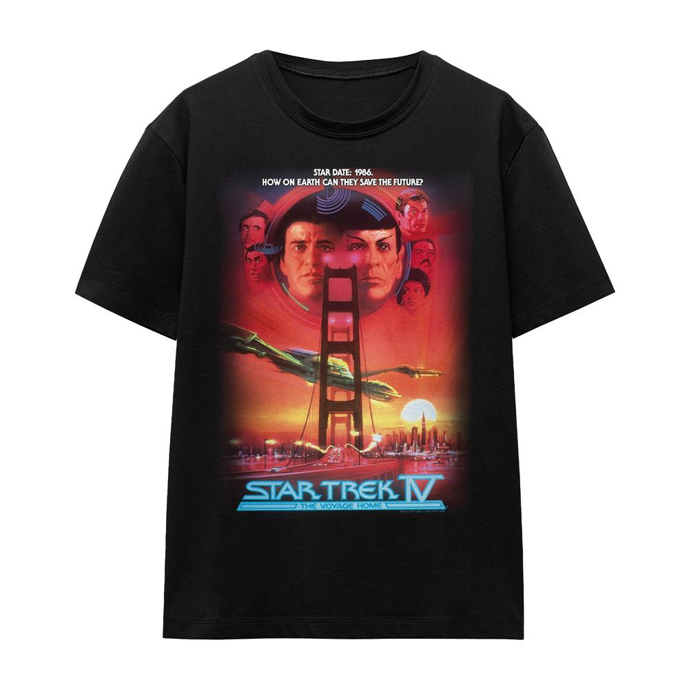 Black - Front - Star Trek Unisex Adult The Voyage Home T-Shirt