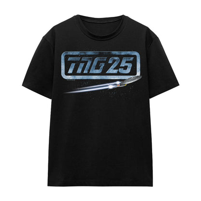Black - Front - Star Trek Unisex Adult The Next Generation 25 Enterprise T-Shirt