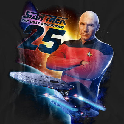 Black - Pack Shot - Star Trek Unisex Adult The Next Generation 25 T-Shirt
