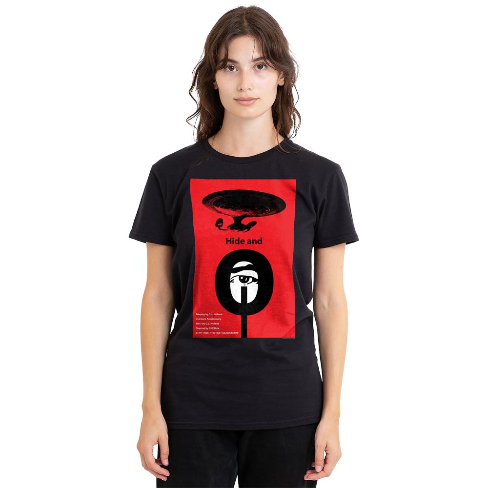 Black - Side - Star Trek Unisex Adult The Next Generation Season 1 Episode 10 T-Shirt