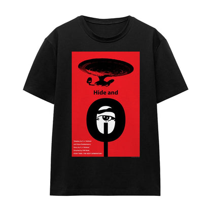 Black - Front - Star Trek Unisex Adult The Next Generation Season 1 Episode 10 T-Shirt