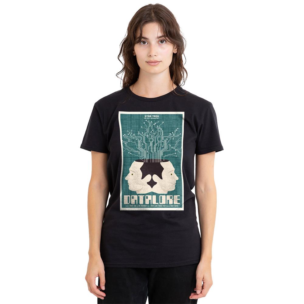 Black - Side - Star Trek Unisex Adult The Next Generation Season 1 Episode 13 T-Shirt