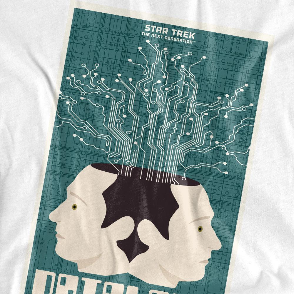 White - Pack Shot - Star Trek Unisex Adult The Next Generation Season 1 Episode 13 T-Shirt