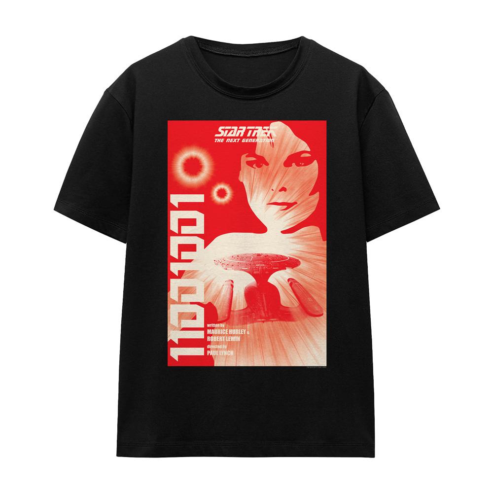 Black - Front - Star Trek Unisex Adult The Next Generation Season 1 Episode 15 T-Shirt