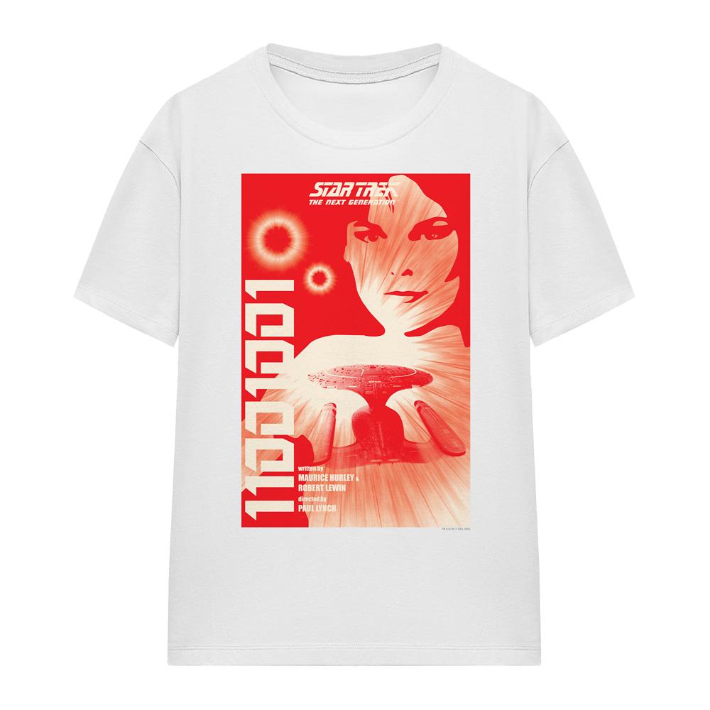 White - Front - Star Trek Unisex Adult The Next Generation Season 1 Episode 15 T-Shirt