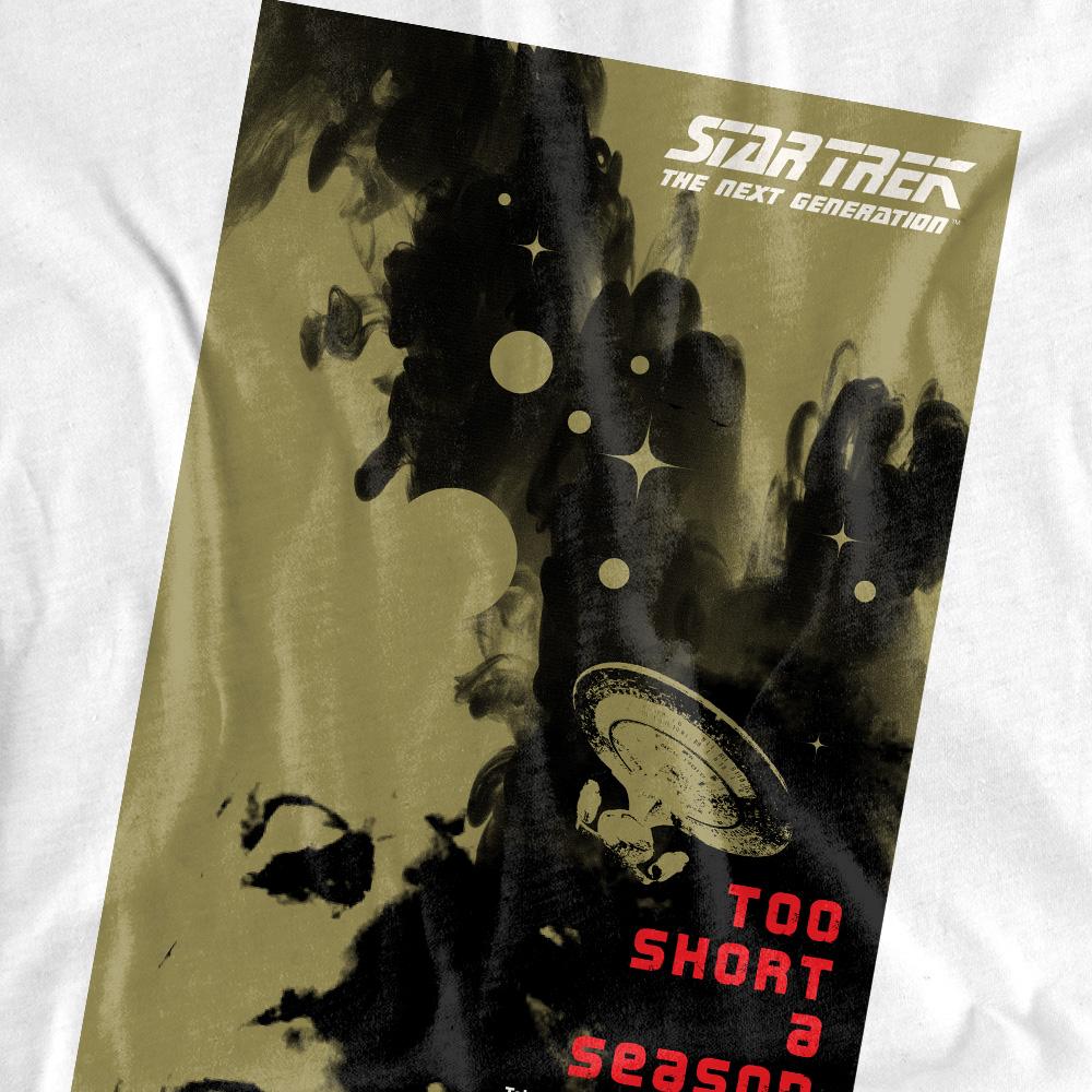 White - Back - Star Trek Unisex Adult The Next Generation Season 1 Episode 16 T-Shirt