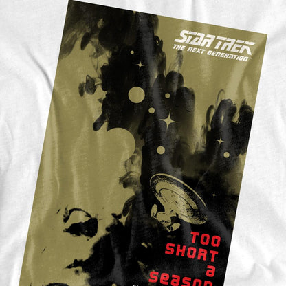 White - Back - Star Trek Unisex Adult The Next Generation Season 1 Episode 16 T-Shirt