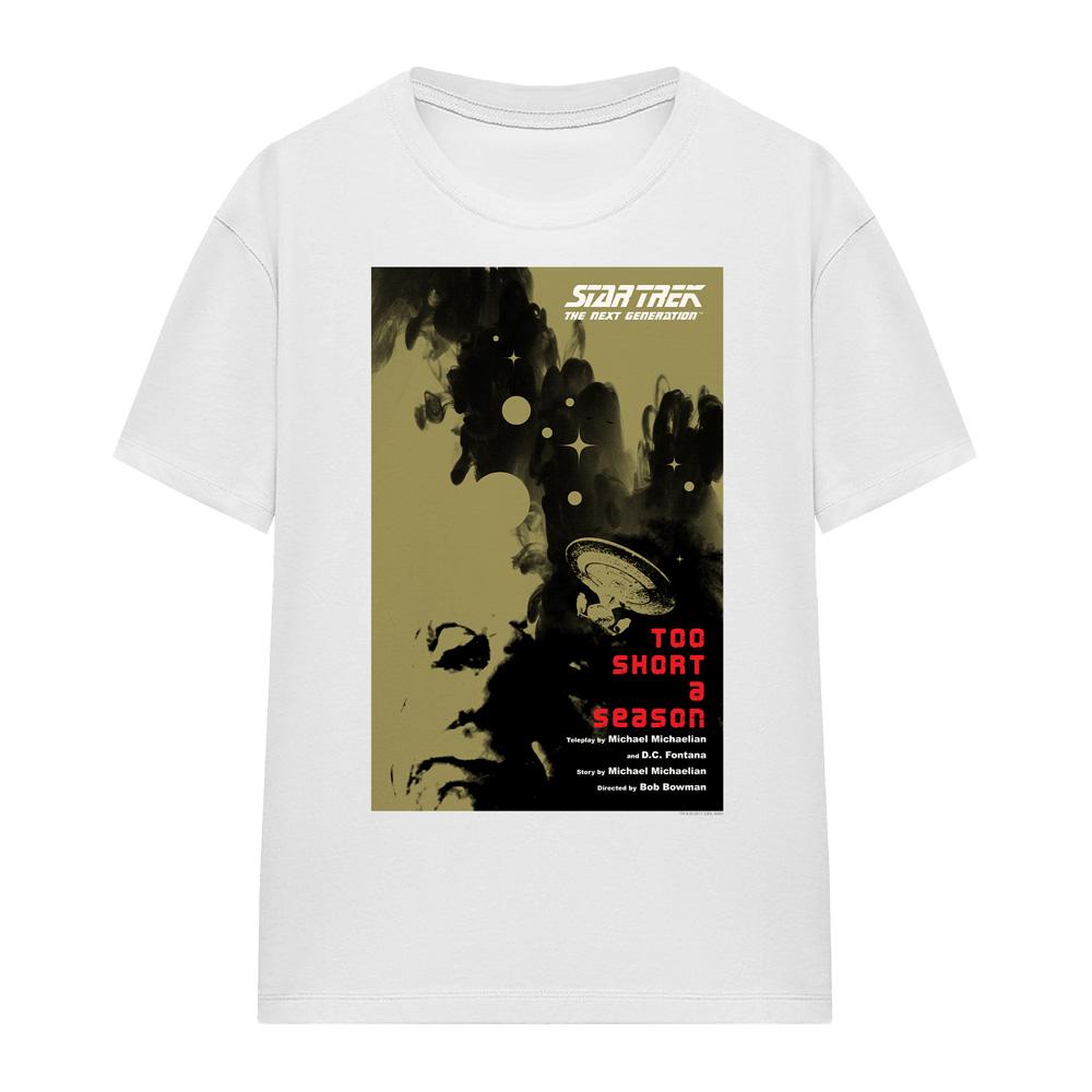White - Front - Star Trek Unisex Adult The Next Generation Season 1 Episode 16 T-Shirt