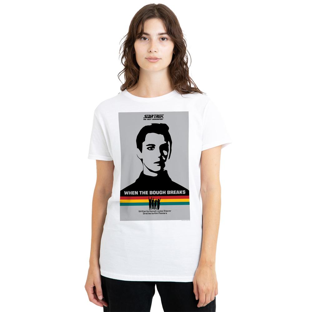 White - Side - Star Trek Unisex Adult The Next Generation Season 1 Episode 17 T-Shirt