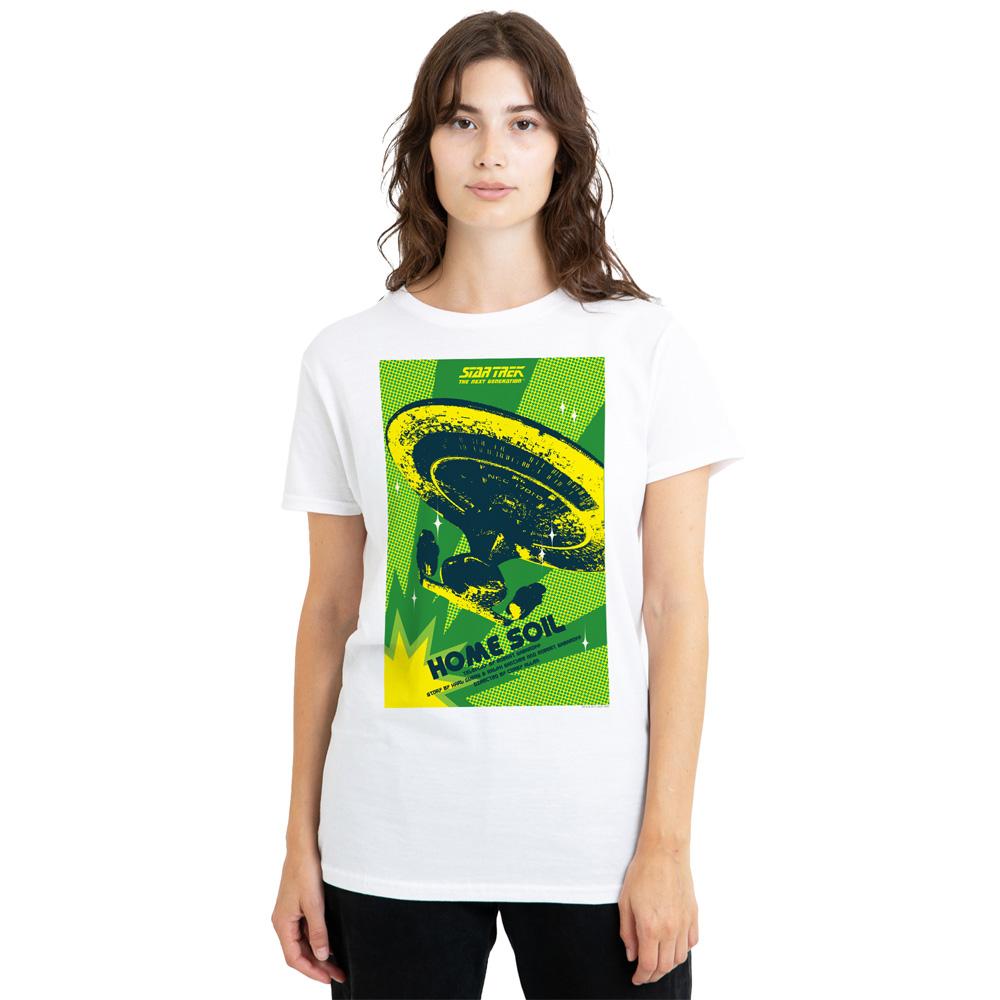 White - Side - Star Trek Unisex Adult The Next Generation Season 1 Episode 18 T-Shirt