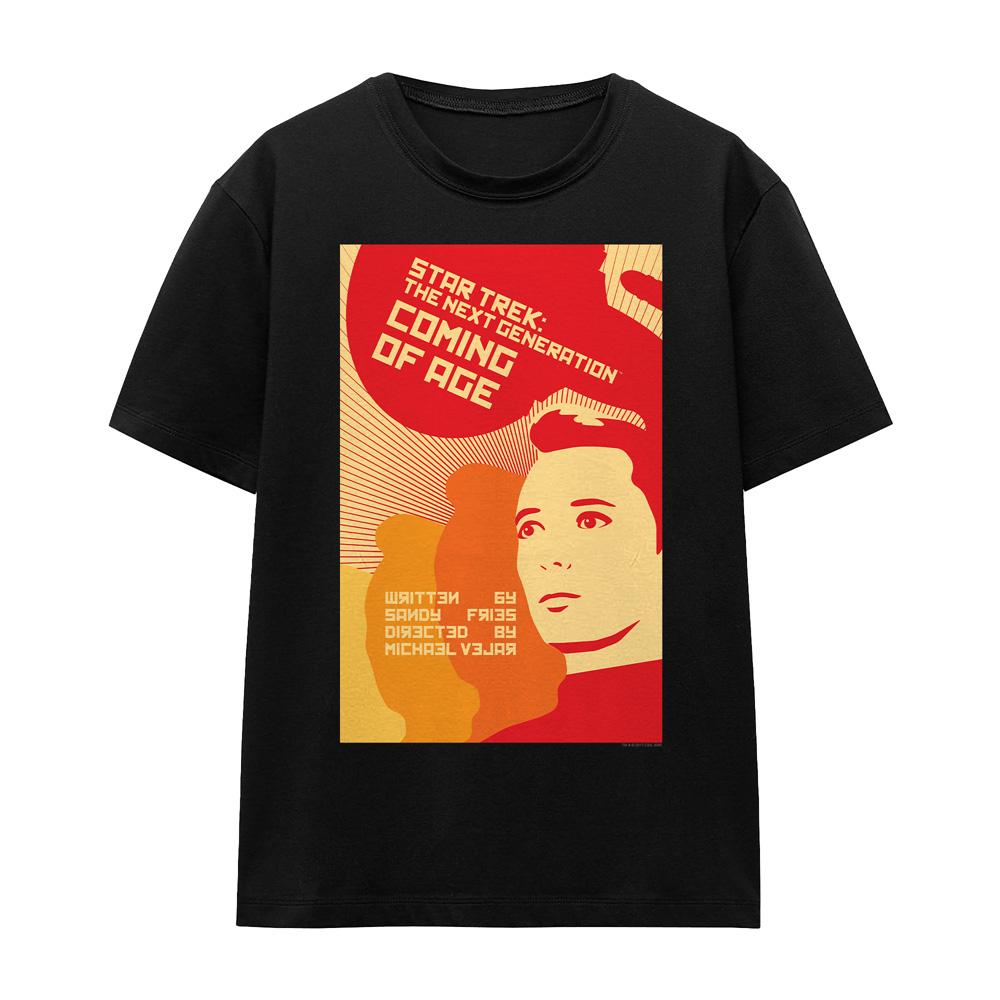 Black - Front - Star Trek Unisex Adult The Next Generation Season 1 Episode 19 T-Shirt