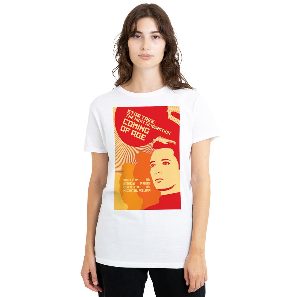 White - Side - Star Trek Unisex Adult The Next Generation Season 1 Episode 19 T-Shirt