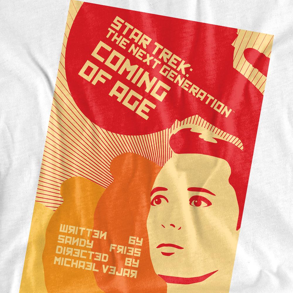White - Pack Shot - Star Trek Unisex Adult The Next Generation Season 1 Episode 19 T-Shirt