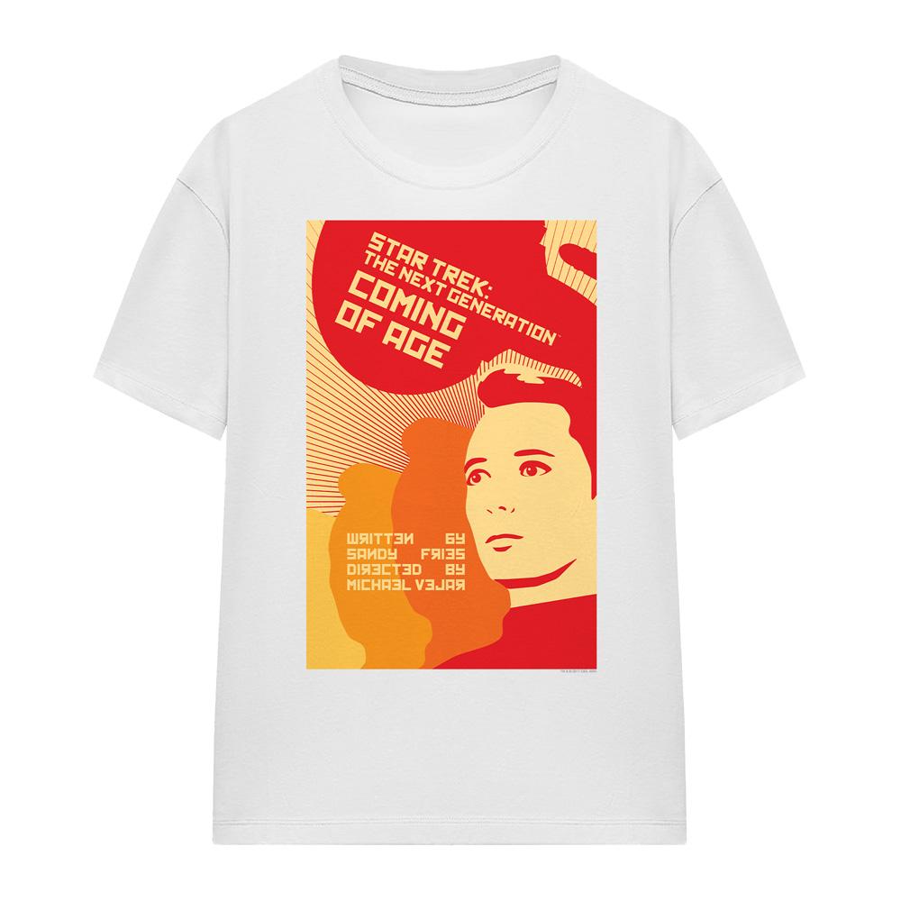 White - Front - Star Trek Unisex Adult The Next Generation Season 1 Episode 19 T-Shirt