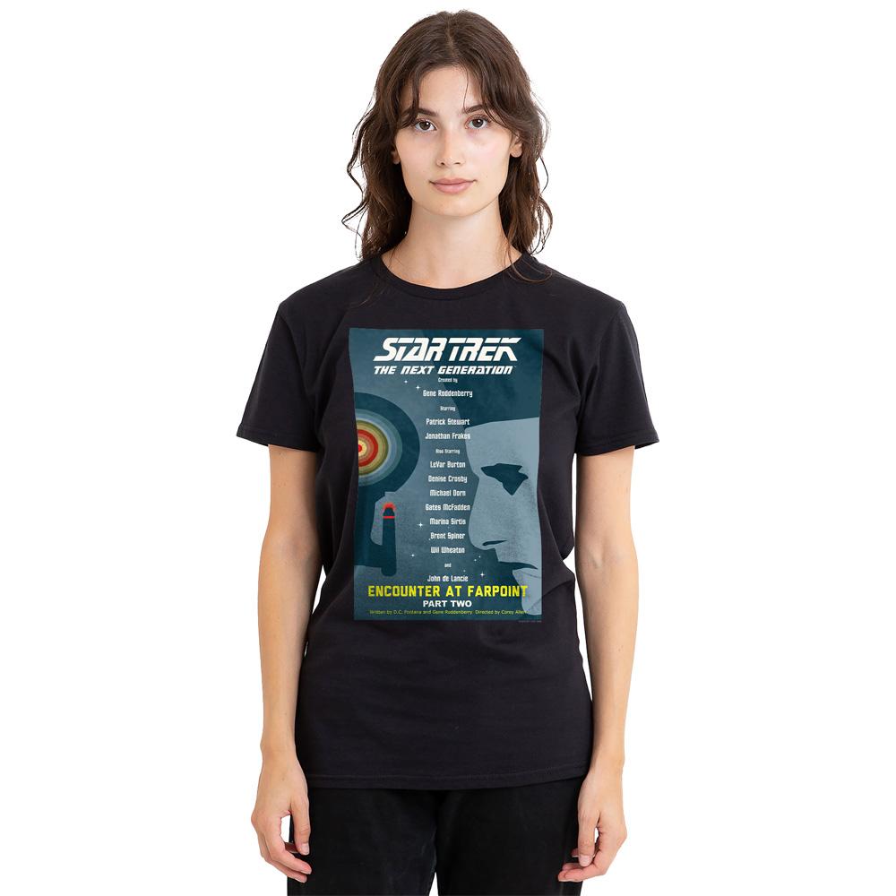 Black - Side - Star Trek Unisex Adult The Next Generation Season 1 Episode 2 T-Shirt