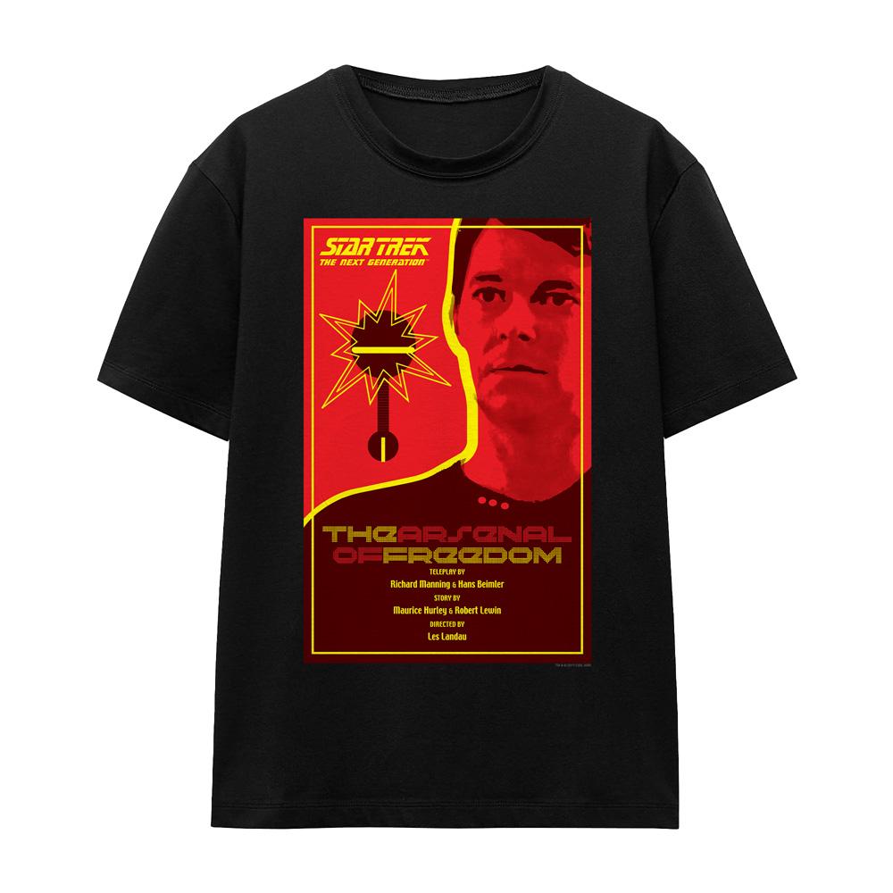 Black - Front - Star Trek Unisex Adult The Next Generation Season 1 Episode 21 T-Shirt