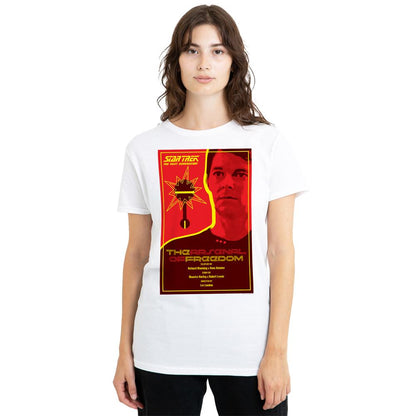 White - Side - Star Trek Unisex Adult The Next Generation Season 1 Episode 21 T-Shirt
