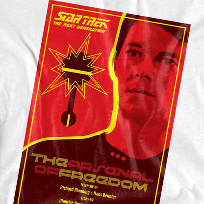 White - Pack Shot - Star Trek Unisex Adult The Next Generation Season 1 Episode 21 T-Shirt