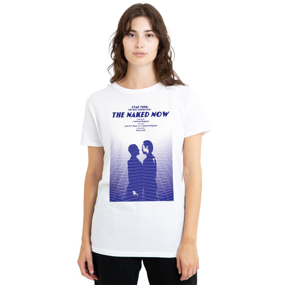 White - Side - Star Trek Unisex Adult The Next Generation Season 1 Episode 3 T-Shirt