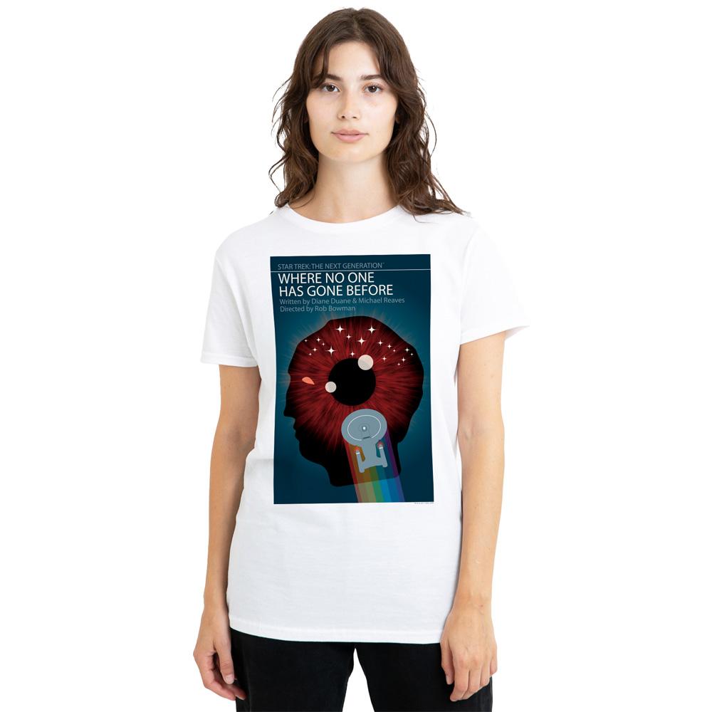 White - Side - Star Trek Unisex Adult The Next Generation Season 1 Episode 6 T-Shirt