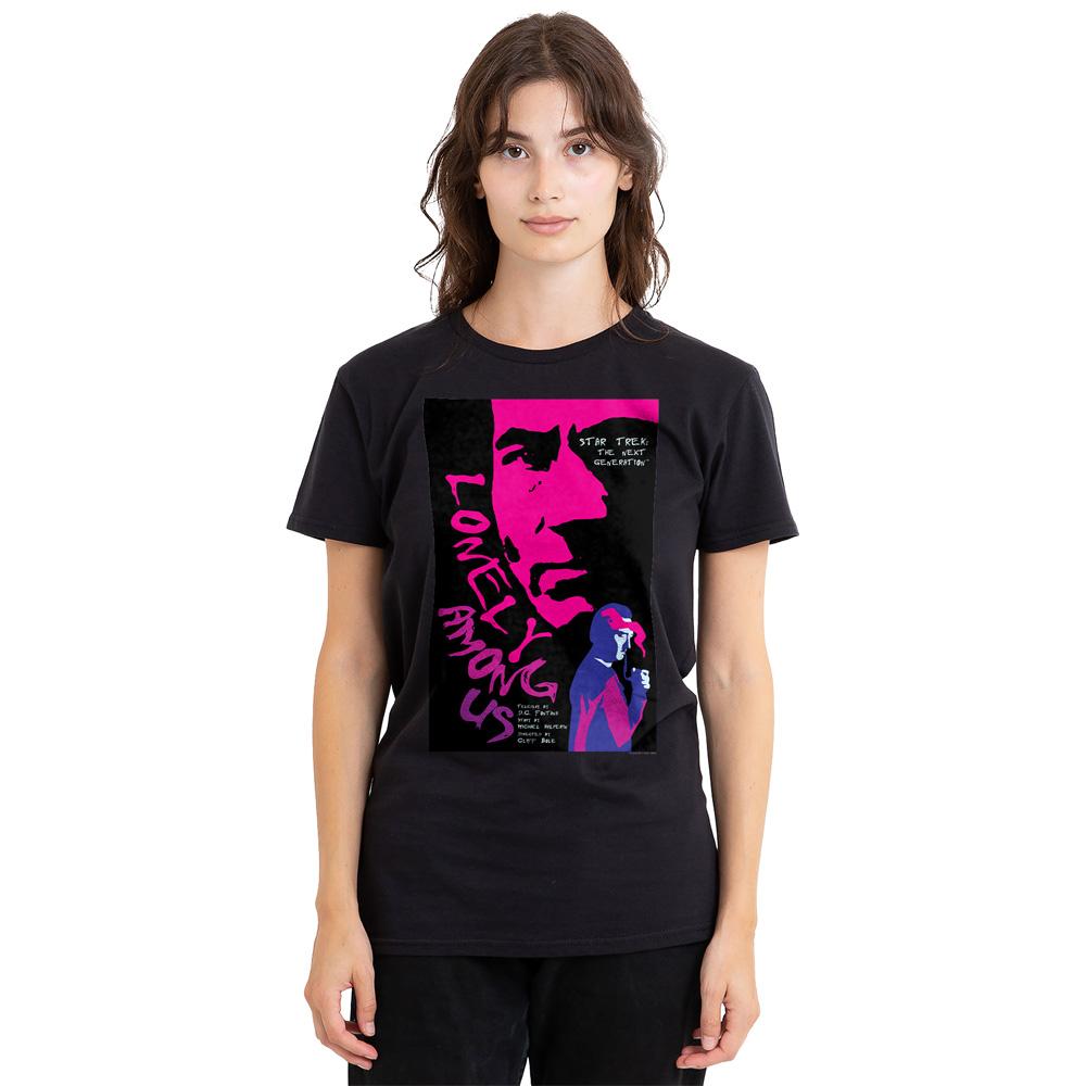 Black - Side - Star Trek Unisex Adult The Next Generation Season 1 Episode 7 T-Shirt