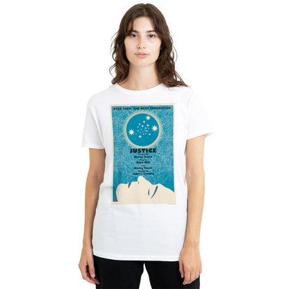 White - Side - Star Trek Unisex Adult The Next Generation Season 1 Episode 8 T-Shirt