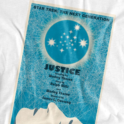 White - Pack Shot - Star Trek Unisex Adult The Next Generation Season 1 Episode 8 T-Shirt