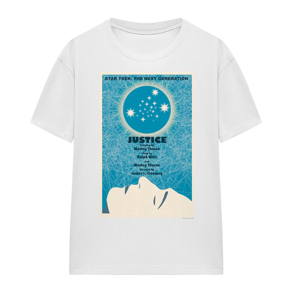 White - Front - Star Trek Unisex Adult The Next Generation Season 1 Episode 8 T-Shirt