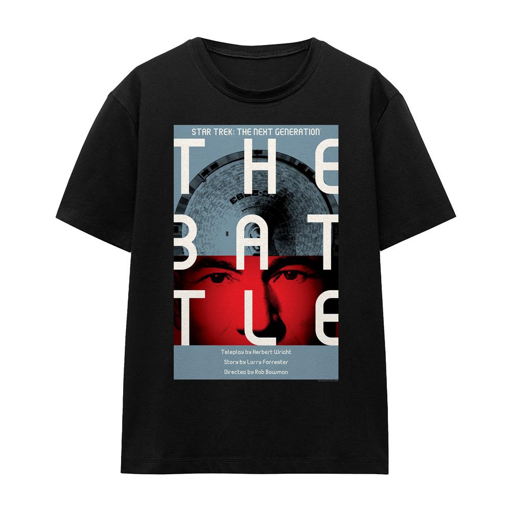 Black - Front - Star Trek Unisex Adult The Next Generation Season 1 Episode 9 T-Shirt