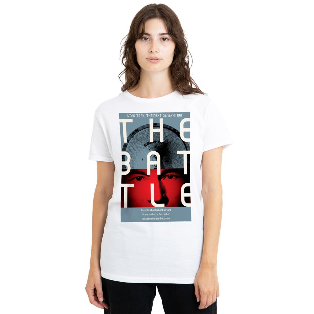 White - Side - Star Trek Unisex Adult The Next Generation Season 1 Episode 9 T-Shirt