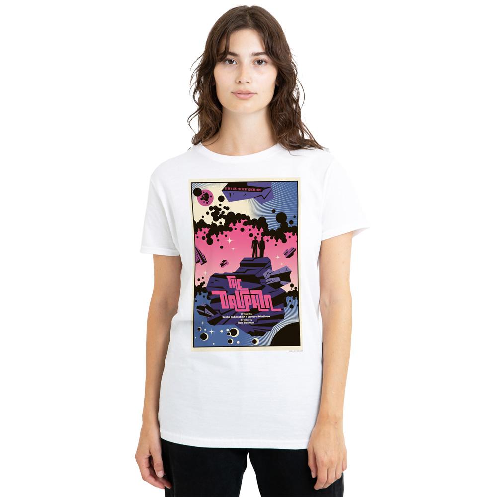 White - Side - Star Trek Unisex Adult The Next Generation Season 2 Episode 10 T-Shirt
