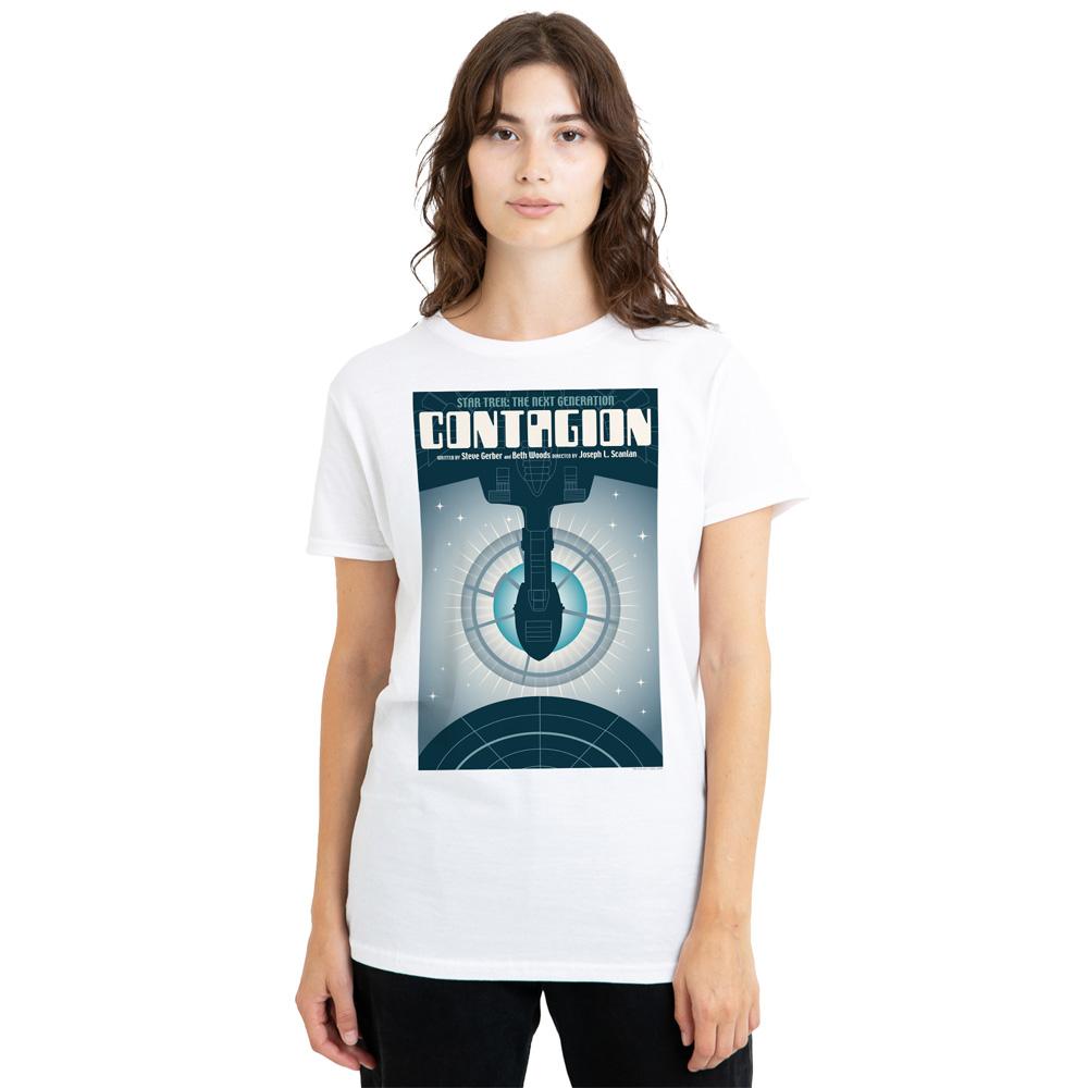 White - Side - Star Trek Unisex Adult The Next Generation Season 2 Episode 11 T-Shirt