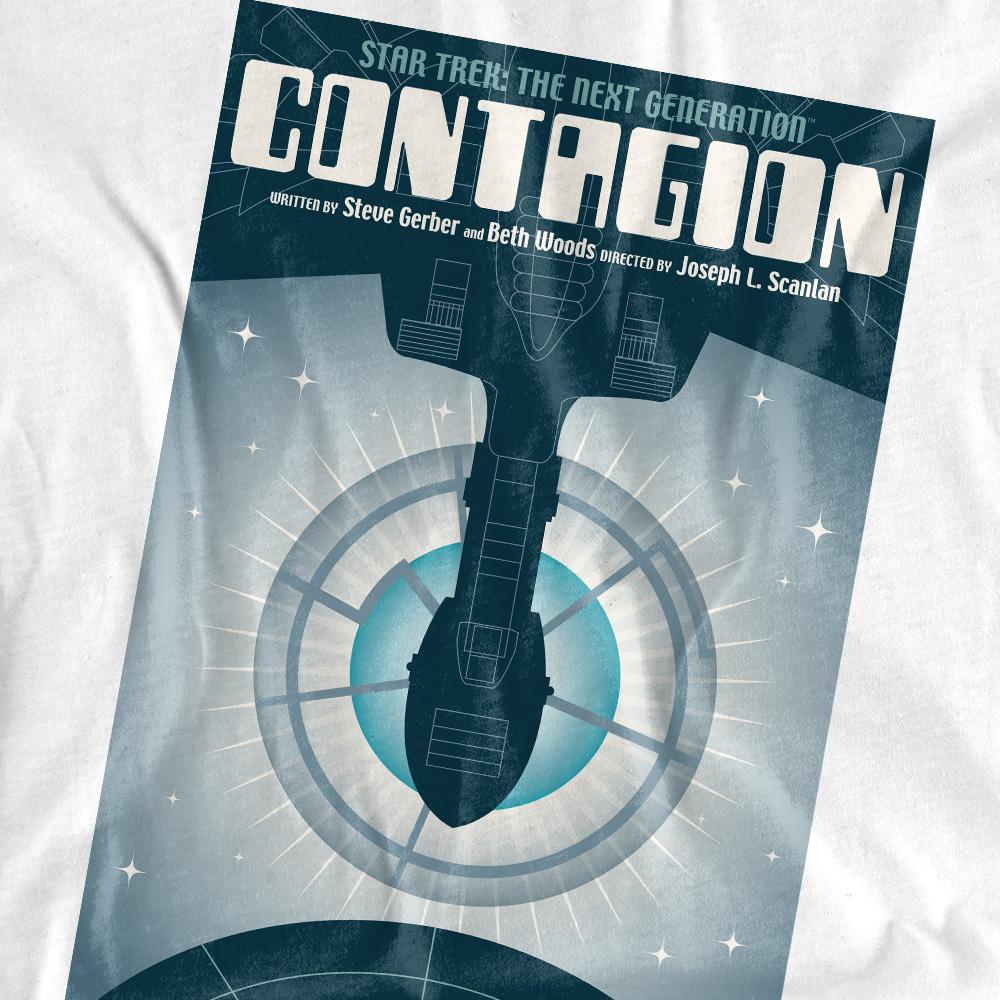 White - Pack Shot - Star Trek Unisex Adult The Next Generation Season 2 Episode 11 T-Shirt