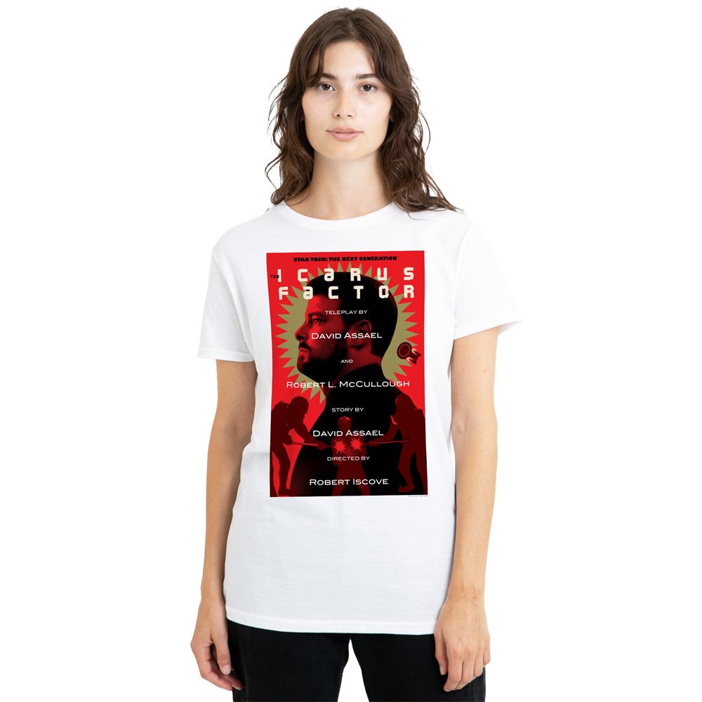 White - Side - Star Trek Unisex Adult The Next Generation Season 2 Episode 14 T-Shirt