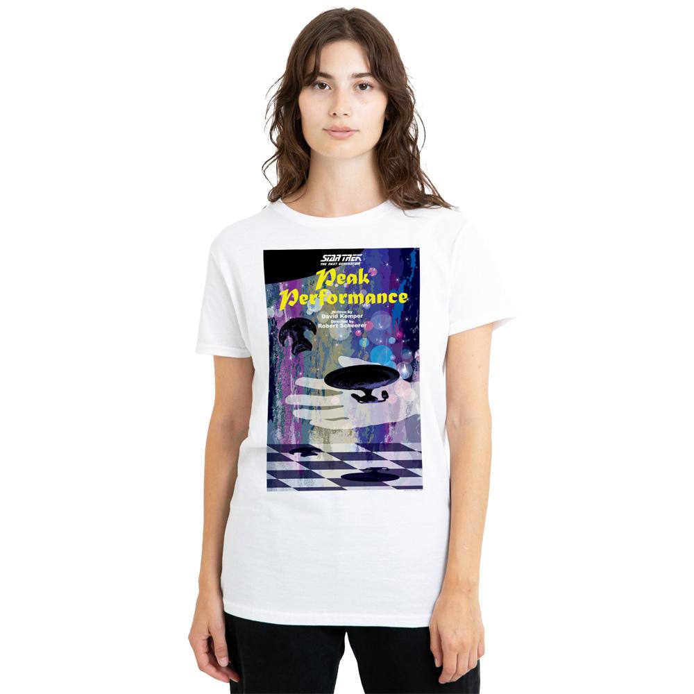 White - Side - Star Trek Unisex Adult The Next Generation Season 2 Episode 21 T-Shirt