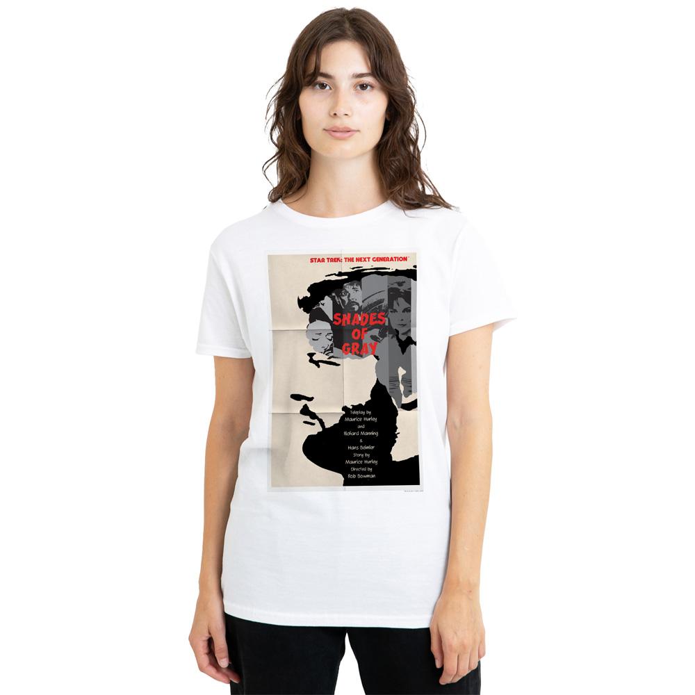 White - Side - Star Trek Unisex Adult The Next Generation Season 2 Episode 22 T-Shirt
