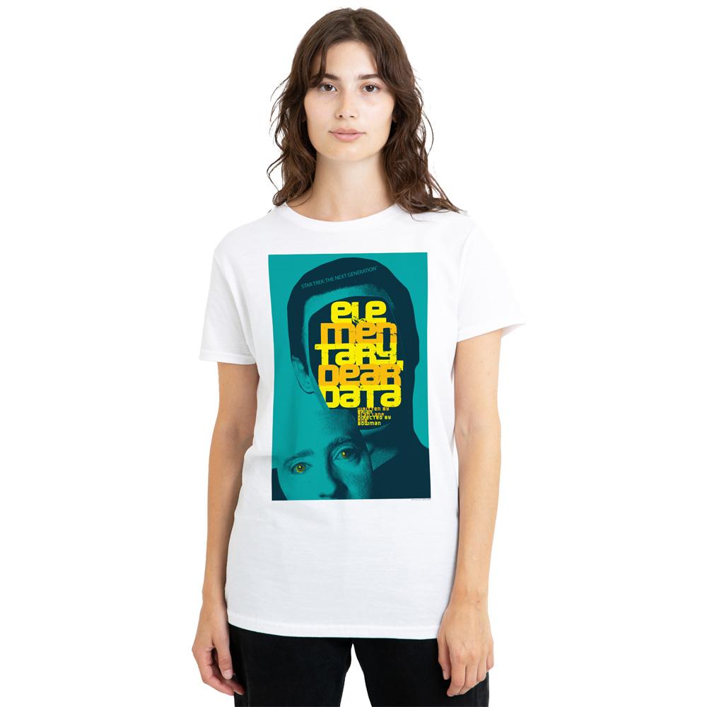 White - Side - Star Trek Unisex Adult The Next Generation Season 2 Episode 3 T-Shirt