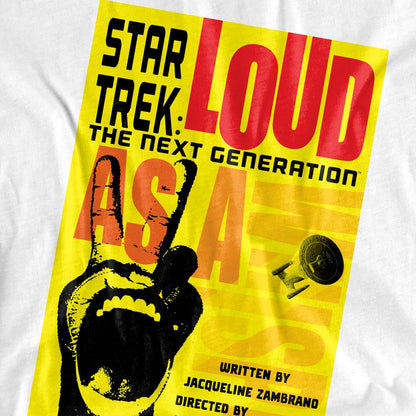 White - Pack Shot - Star Trek Unisex Adult The Next Generation Season 2 Episode 5 T-Shirt
