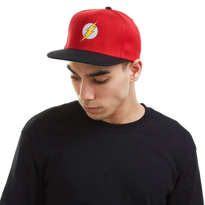 Red-Black-Yellow - Close up - The Flash Mens Logo Snapback Cap