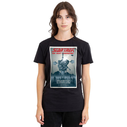 Black - Side - Star Trek Unisex Adult The Next Generation Season 3 Episode 1 T-Shirt