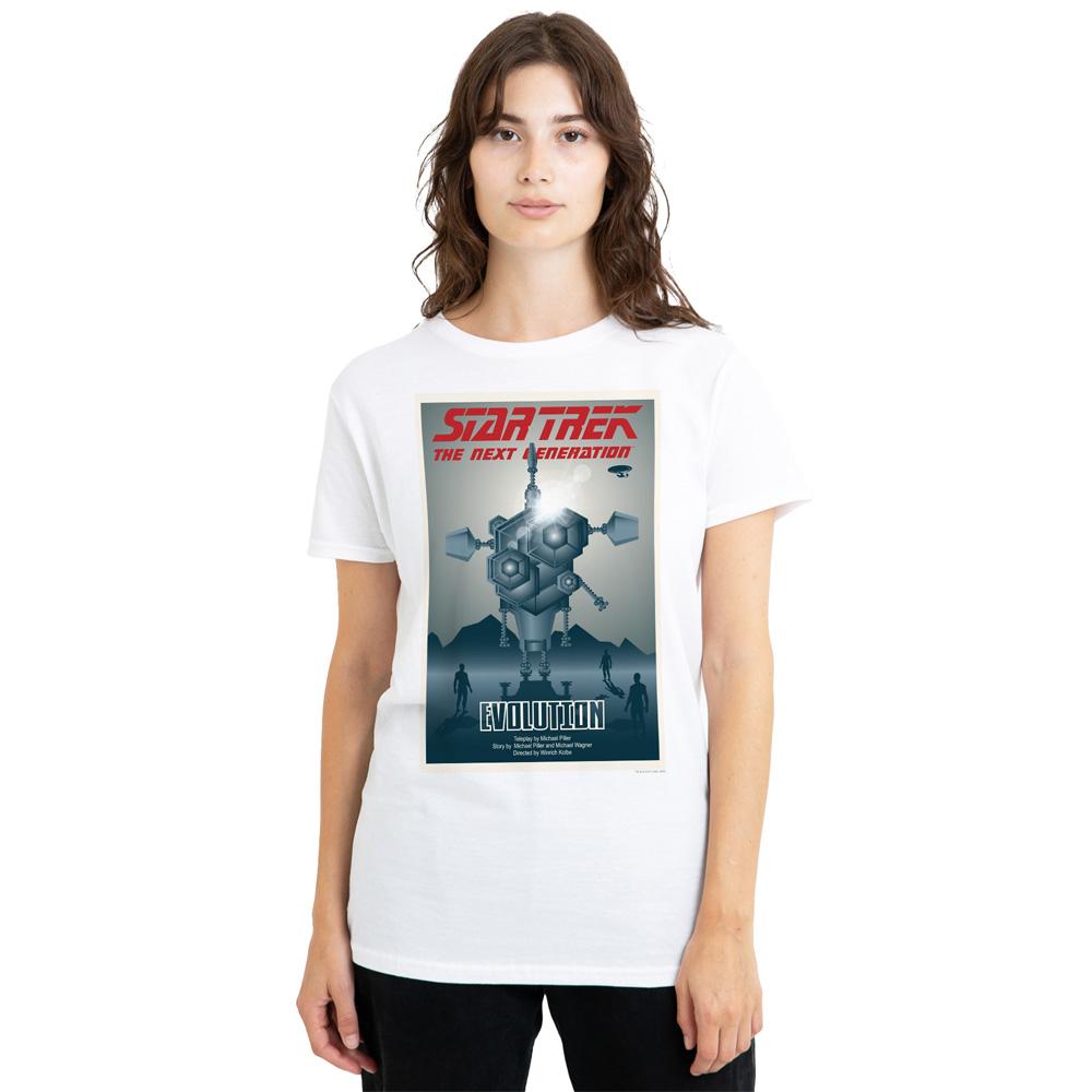 White - Side - Star Trek Unisex Adult The Next Generation Season 3 Episode 1 T-Shirt