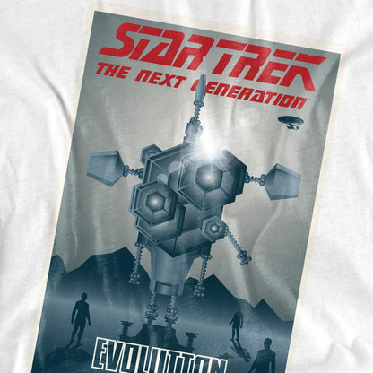 White - Pack Shot - Star Trek Unisex Adult The Next Generation Season 3 Episode 1 T-Shirt