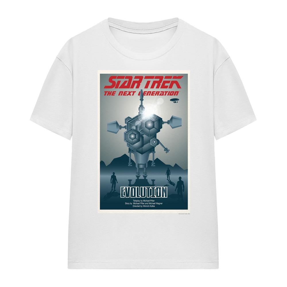 White - Front - Star Trek Unisex Adult The Next Generation Season 3 Episode 1 T-Shirt