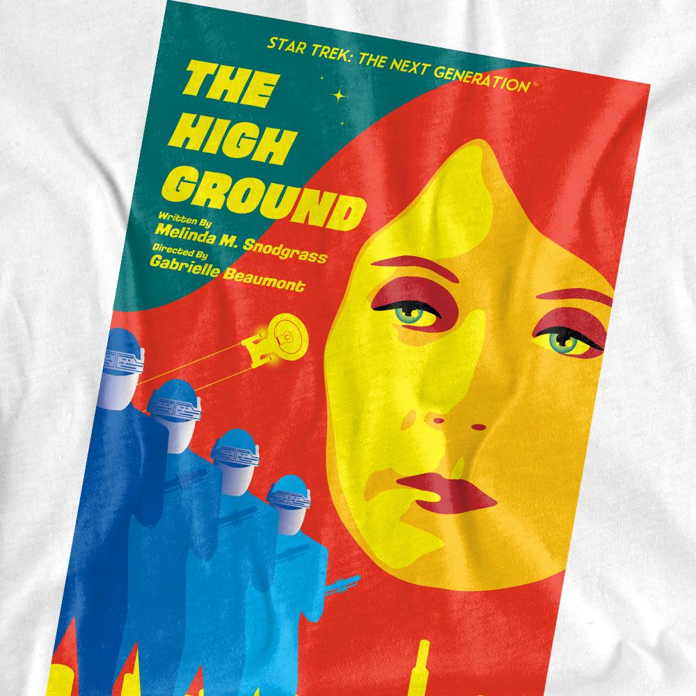 White - Pack Shot - Star Trek Unisex Adult The Next Generation Season 3 Episode 12 T-Shirt