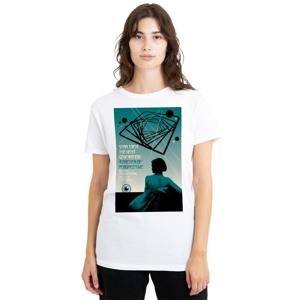 White - Side - Star Trek Unisex Adult The Next Generation Season 3 Episode 14 T-Shirt