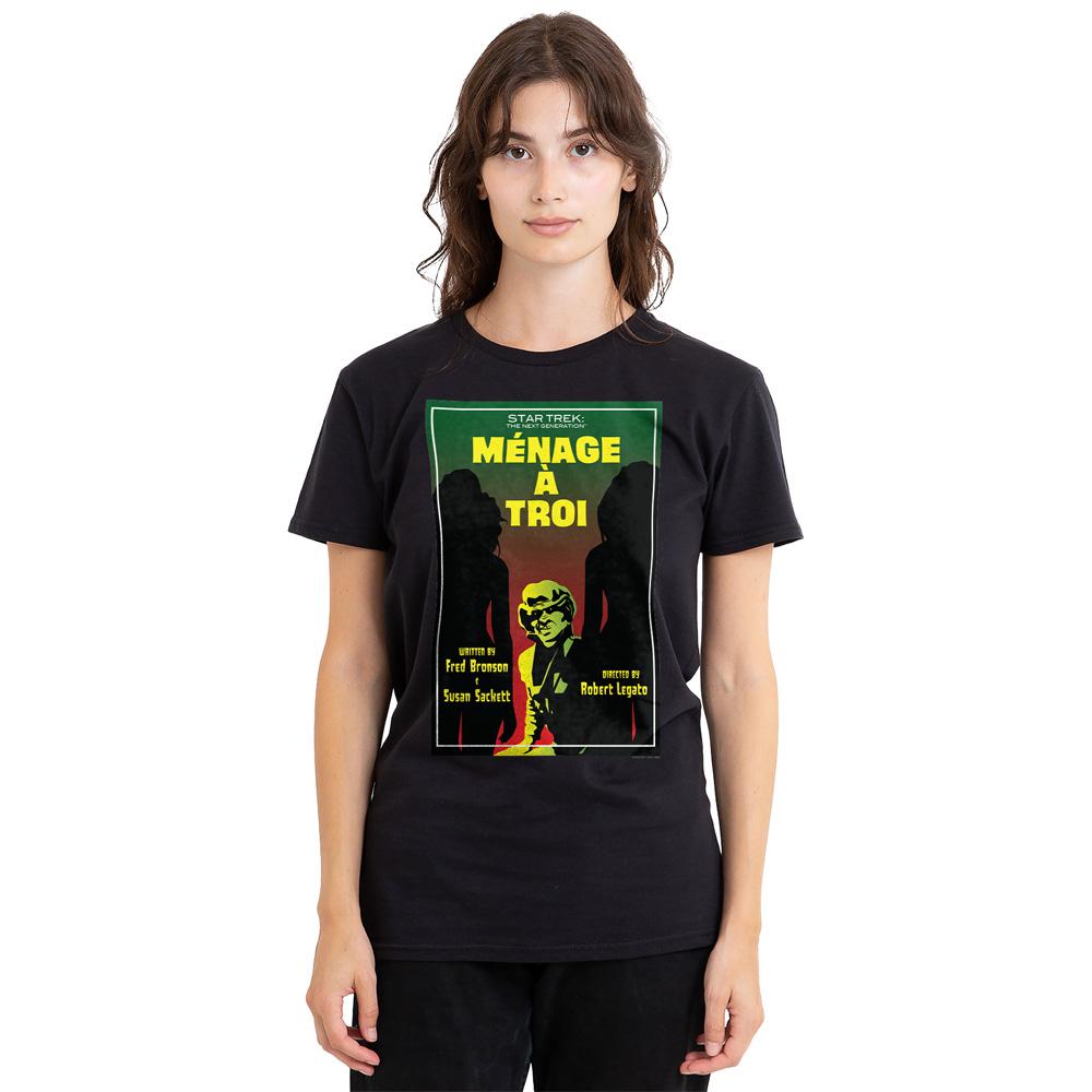Black - Side - Star Trek Unisex Adult The Next Generation Season 3 Episode 24 T-Shirt