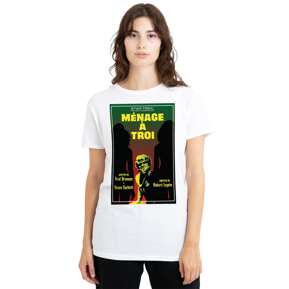 White - Side - Star Trek Unisex Adult The Next Generation Season 3 Episode 24 T-Shirt